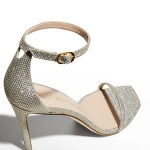 Stuart Weitzman Strappy Sandals w/ Knots Heels Bronze Metallic Size US 6.5 / 37